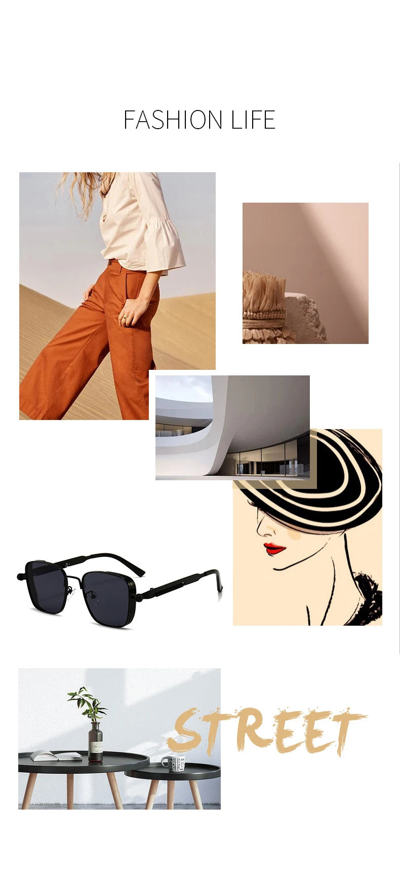 Men's Steampunk Sunglasses Personality Square Large Frame Men's Sunglasses Car sunglasses 8479