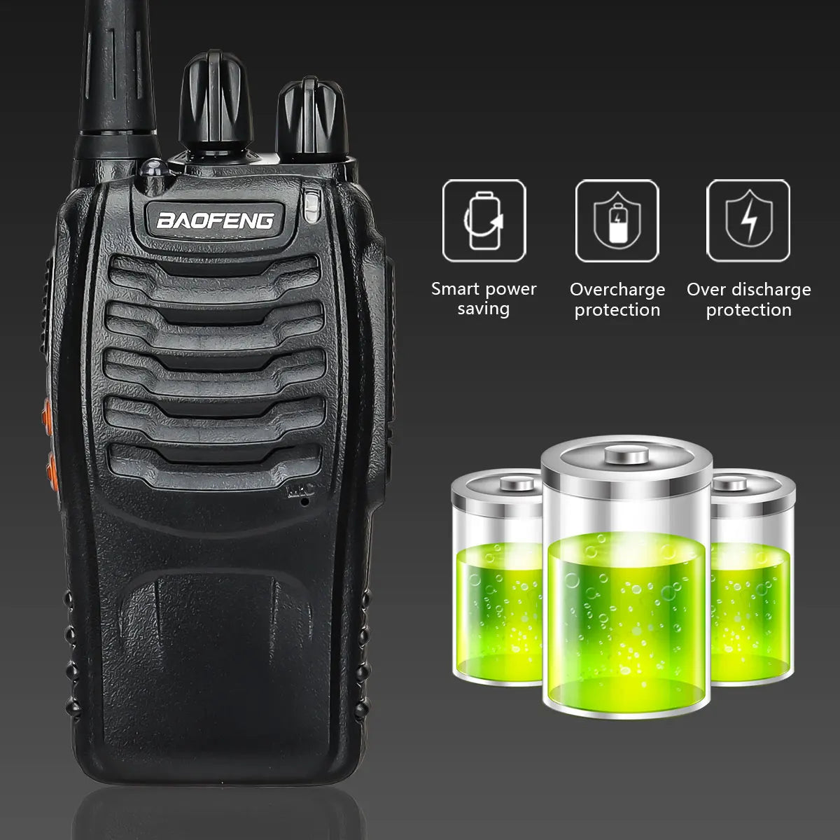 Baofeng BF-888S Pro Walkie Talkie Wireless Copy Frequency Long Range Portable UHF 400-470MHz Ham Two Way Radio for Camping Hotel