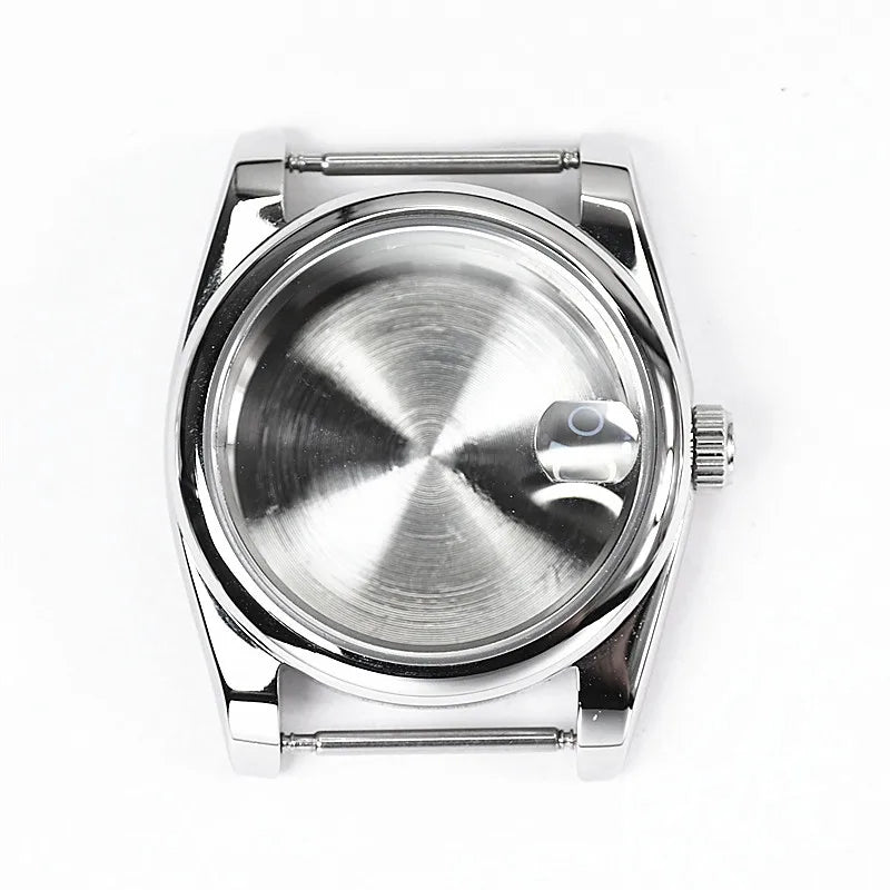 36mm 39mm Polished Design Rounded Edge Sapphire Crystal 316 Steel Waterproof Watch Case For Nh35a Nh36 NH34 Movement Skx007 MODs