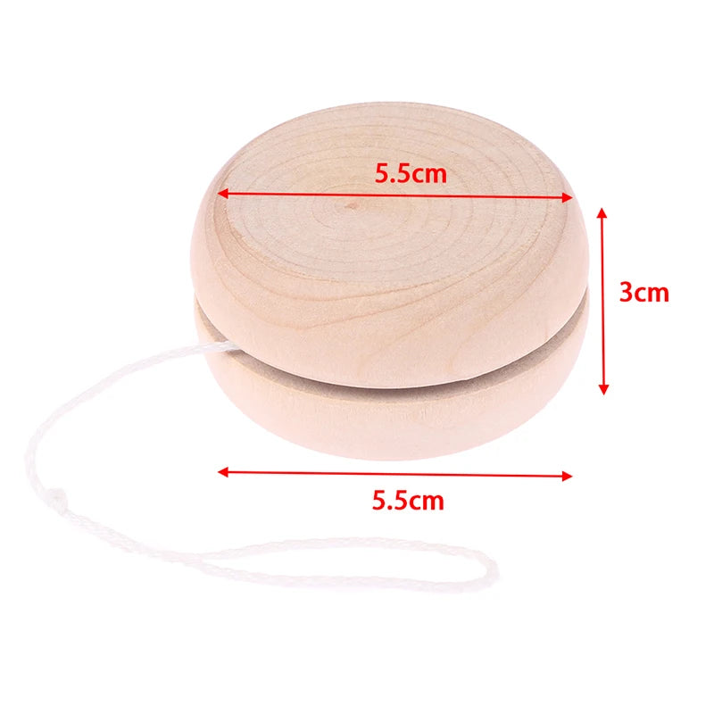 Wooden Yoyo Toy, Color Mini Round DIY Baby Yoyo Ball, Kids Gift