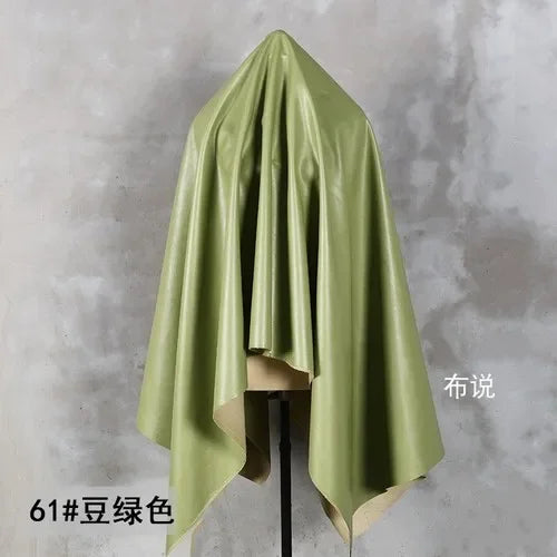PU Soft Leather Fabric Artificial Leather Waterproof Micro Elastic Clothing Bag Designer Cloth Apparel Diy Sewing