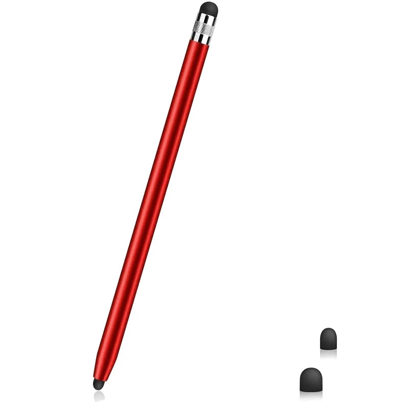 1pc High Quality Universal Pencil Double Silicon Head Touch Capacitive Screen Stylus Caneta Capacitive Pen For Tablet Smartphone