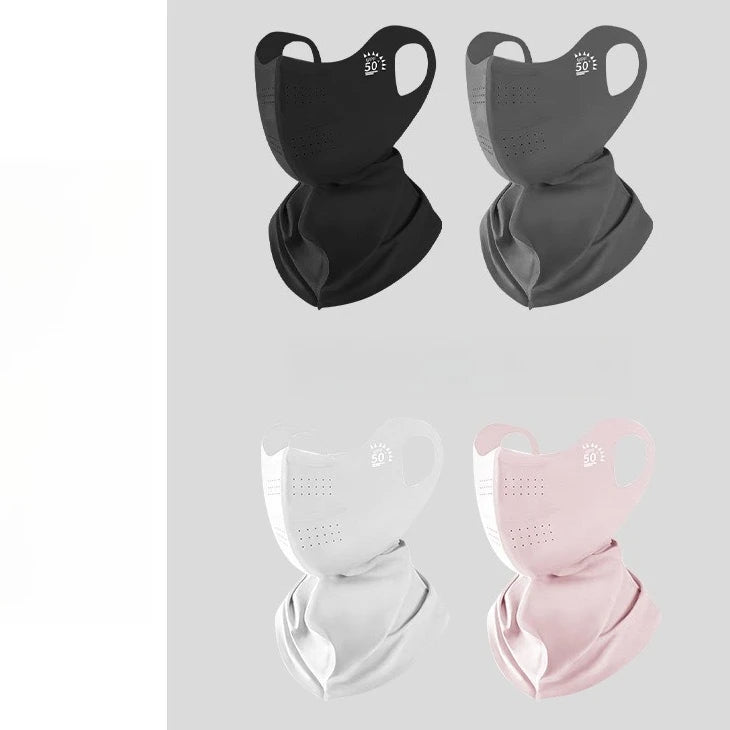 1PC UPF50+ 3D Ice Silk Face Mask Neck Scarf UV Protection for Outdoor Cycling Sports Sunshade Dustproof Fashion  cycling mask