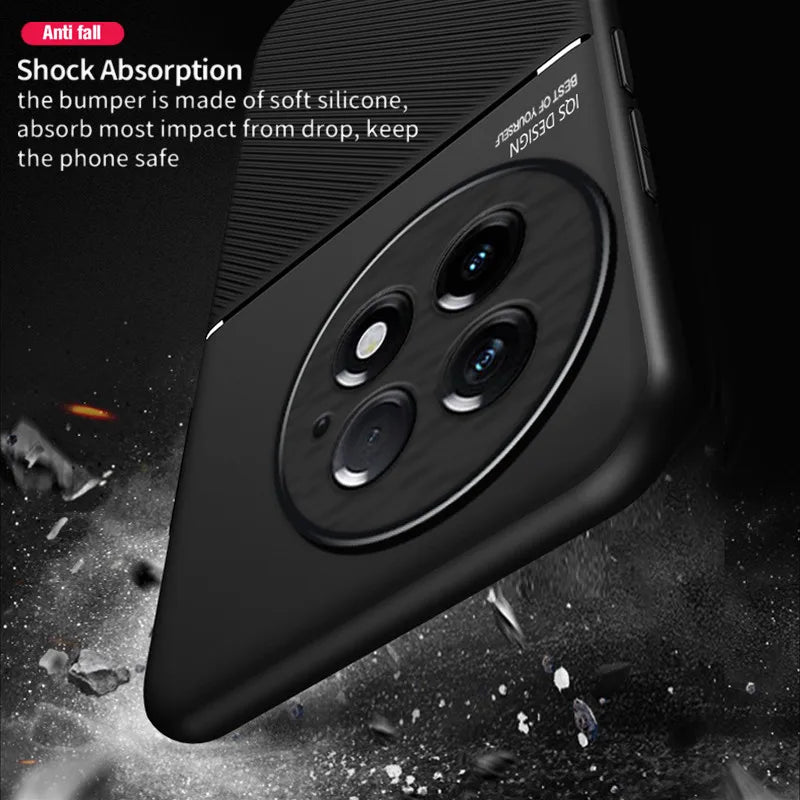 Rugged Protective Cover For OnePlus 13 One Plus 13R Case Built-in Car Magnetic Holder Phone Coque Fundas