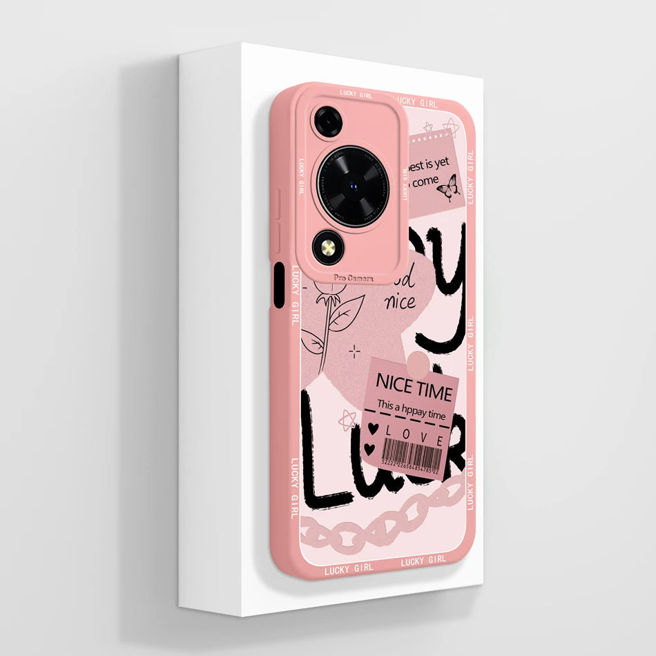 Case For Huawei Nova Y72 Cute Design Phone Cover Camera Protector Soft Liquid Silicone Funda Models MGA-LX3 Protective Bumper