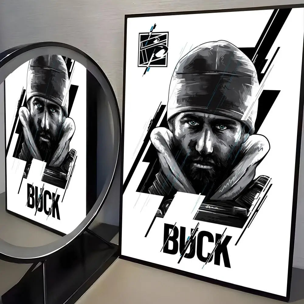Game R-Rainbow Six Siege Poster Modern Aesthetic Canvas Wall Art Poster Cool Room Stuff Bedroom Decor