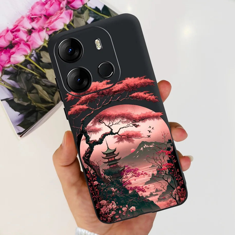 For Tecno Pop 7 Pro Pop7 Case Fashion Marble Soft Silicone Matte Coque For Tecno Spark Go 2023 Funda Pop7Pro BF6 BF7 BF7h Bumper