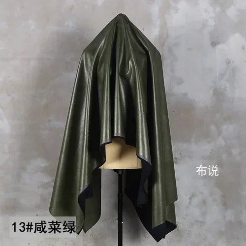 PU Soft Leather Fabric Artificial Leather Waterproof Micro Elastic Clothing Bag Designer Cloth Apparel Diy Sewing