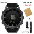 NORTH EDGE APACHE-46 Men Digital Watch Outdoor Sports Running Swimming Outdoor Sport Watches Altimeter Barometer Compass WR50M