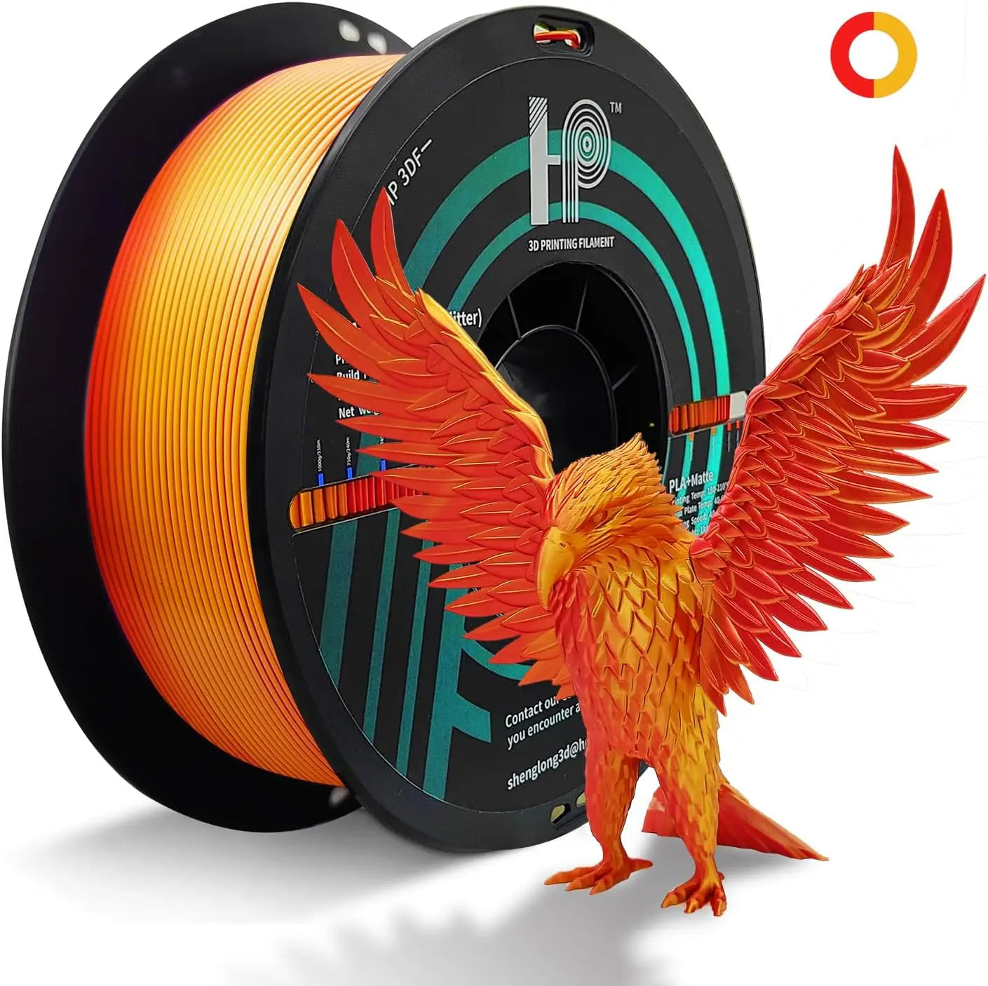 3D Printer Filament,HP3DF PLA Filament,1.75mm Dimensional Accuracy +/- 0.02mm, 1KG Spool (2.2 lbs),Fit Most FDM Printer (Mystic）