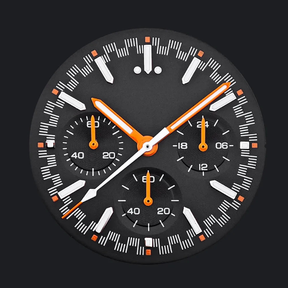 32.5mm VK63 dial C3 green Luminous Black white orange blue green watch dial replacement accessories watch parts accessory