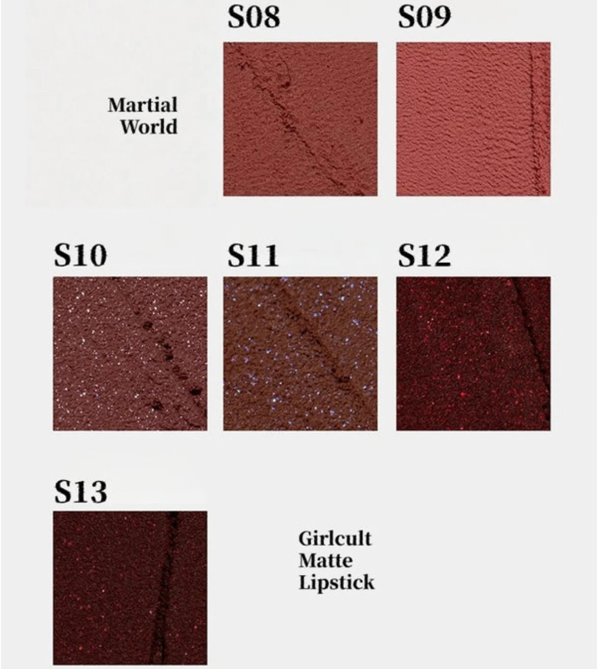 Girlcult MARTIAL WORLD LIPSTICK Lip Cream Mud Thin Matte Soft Mist Velvet Liquid Lipstick Longlasting 3.8g Makeup Cosmetics