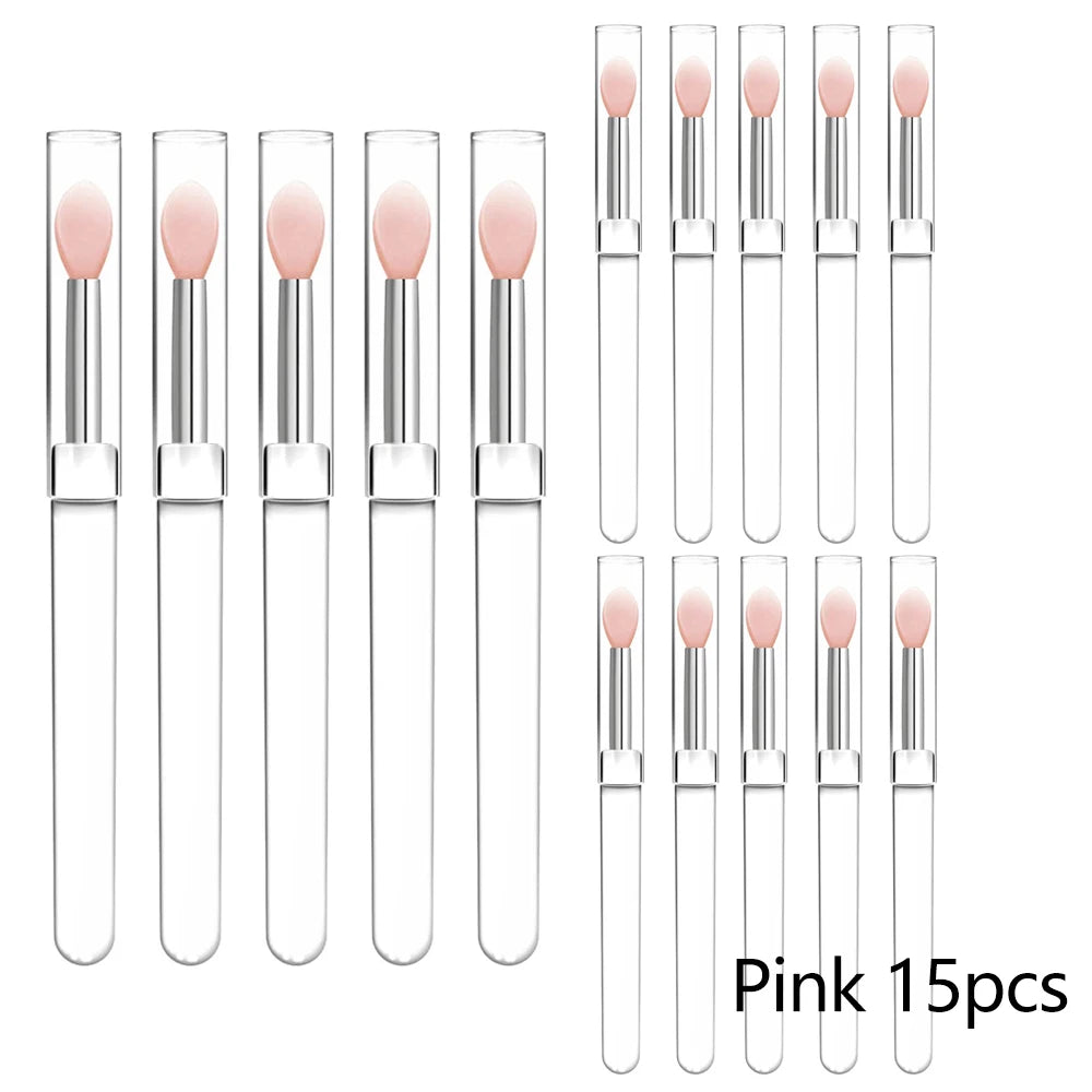 3/15PCS Silicone Lip Mask Applicator Reusable Lip Brush Transparent Lipstick Tool For Lip Gloss Eyeshadow Brushes Makeup Tools