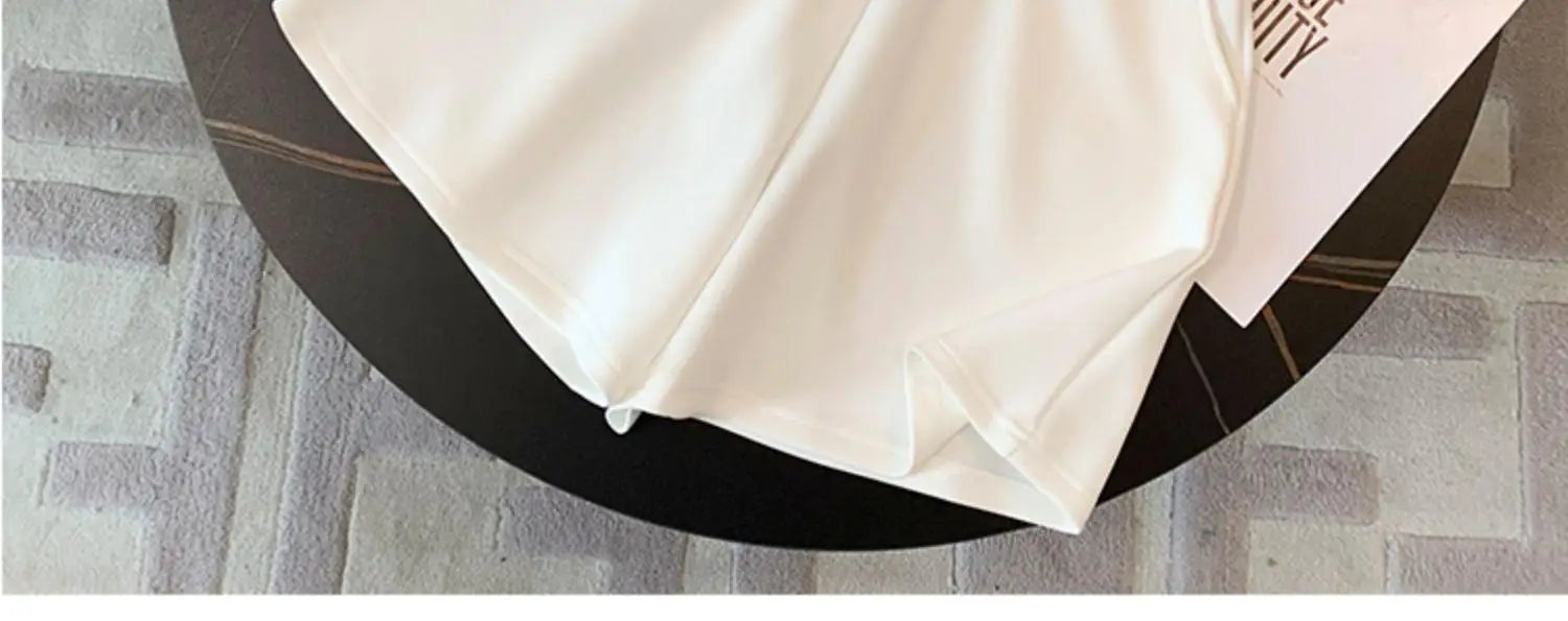 Ladies Summer Women Sexy Short Sleeve Tops T Shirt Shirts Elegant Love Beads Party Casual Shorts Pockets 2 Pieces Sets Suits