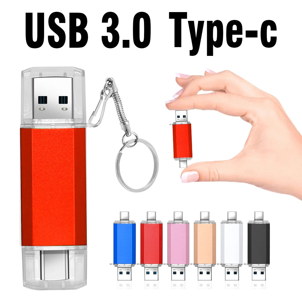 OTG Usb Stick Type C Pen Drive 128 GB 64 GB 32 GB 16 GB USB Flash Drive 3.0 Pendrive Hoge Snelheid Pendrive Voor Type-C Apparaat