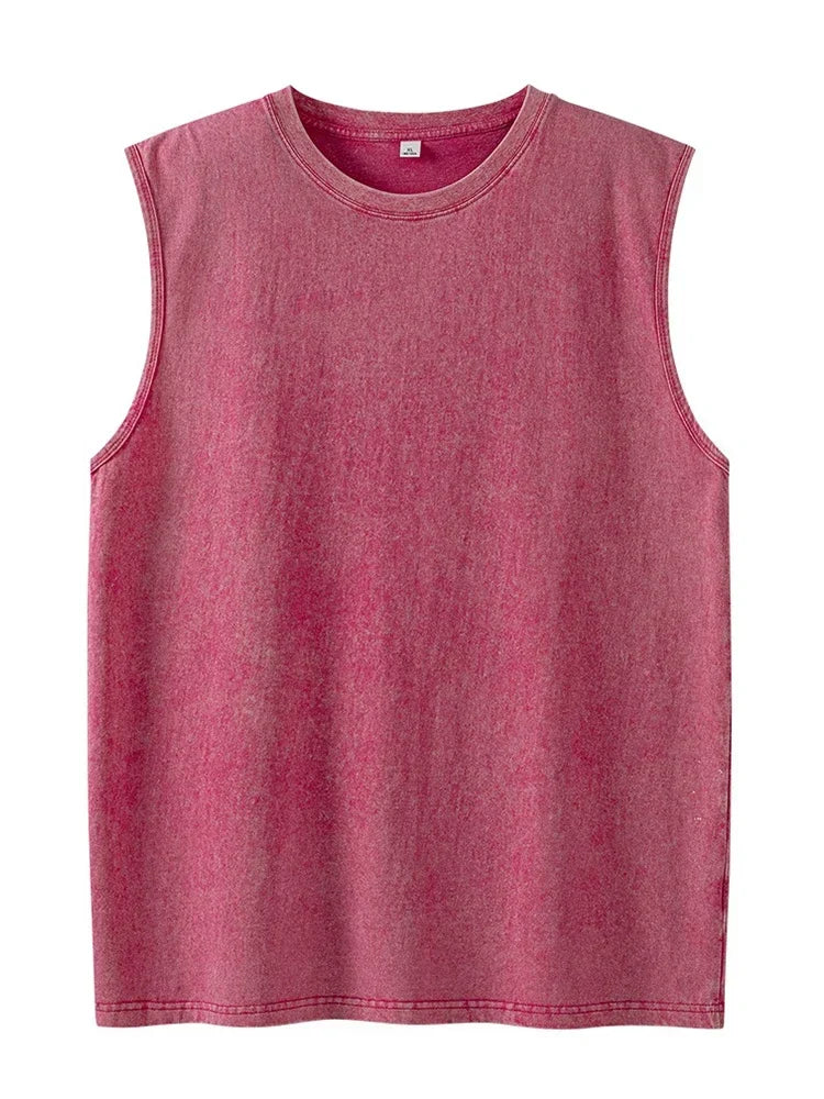 Summer Trend Vest Men's Tight Turtleneck Sleeveless Cotton Vest Male Slim Fitness Stretch Tank Tops Bottoming Shirt Streetwear