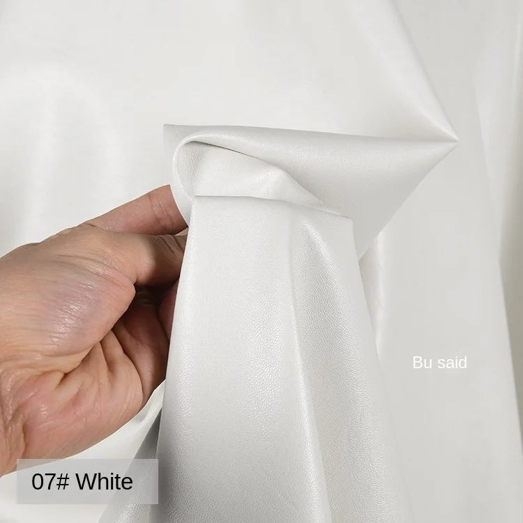 PU Soft Leather Fabric Artificial Leather Waterproof Micro Elastic Clothing Bag Designer Cloth Apparel Diy Sewing