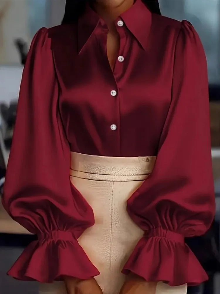 Women Blouses 2026 Spring Autumn Long Sleeve Blouse Woman Blouse Shirt Office Elegant Work Shirt Top Blusas Mujer De Moda