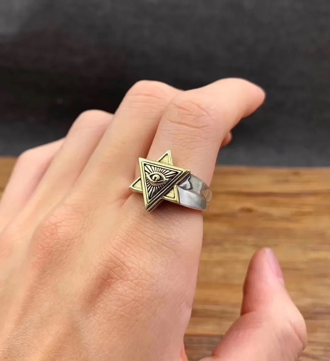Best Sellers! S925 Thai Silver, Horus Eye Retro Ring