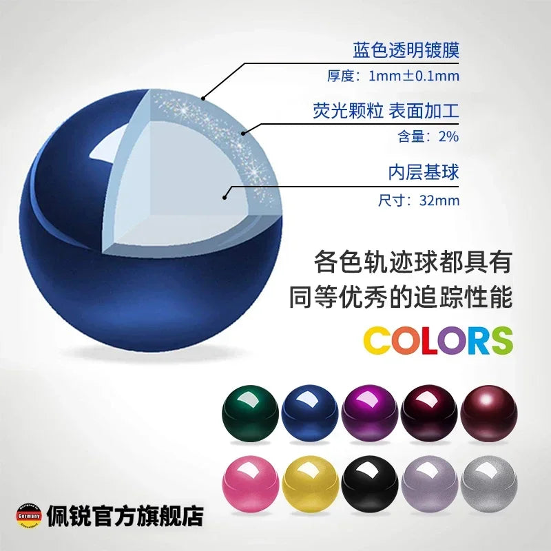 German Perixx303 Trackball 34mm SANWA 44/55mm Glossy High-precision 570ergo Drawing MouseBall Split Keyboard Trackball Accessory