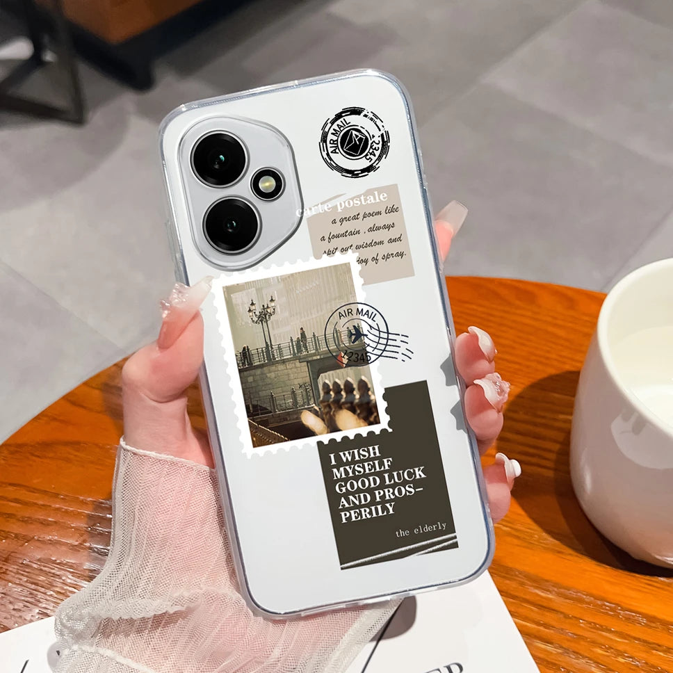 For Honor 400 Pro 5G Case Cute Astronaut Transparent TPU Soft Silicone Phone Back Cover For Honor 400Pro High Quality Funda Capa