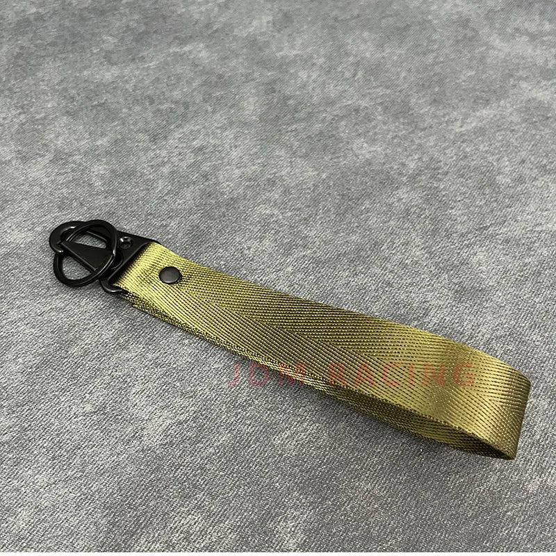 Fashion Solid Color Ribbon Keychain Lanyard Business Gift Key Chain Men Women Car Key Strap Waist Wallet KeyChains Keyrings