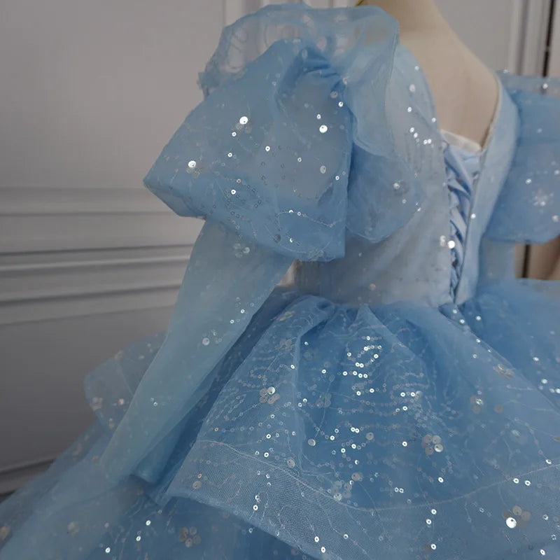 Children's Formal Dress Princess Dress High-end Birthday Girl Evening Dress Flower Girl Wedding Little Girl Piano Performance Dr