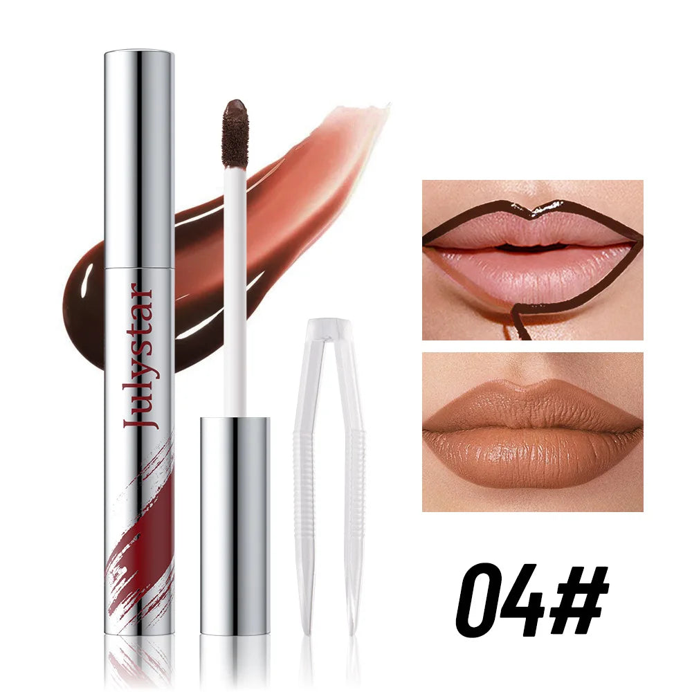 5pcs Peel Off Lip Liner Pen Set, Long-lasting Waterproof & Smudge-proof Peel Off Lip Liner Stain,Peel Off Lipstick Natural Lip