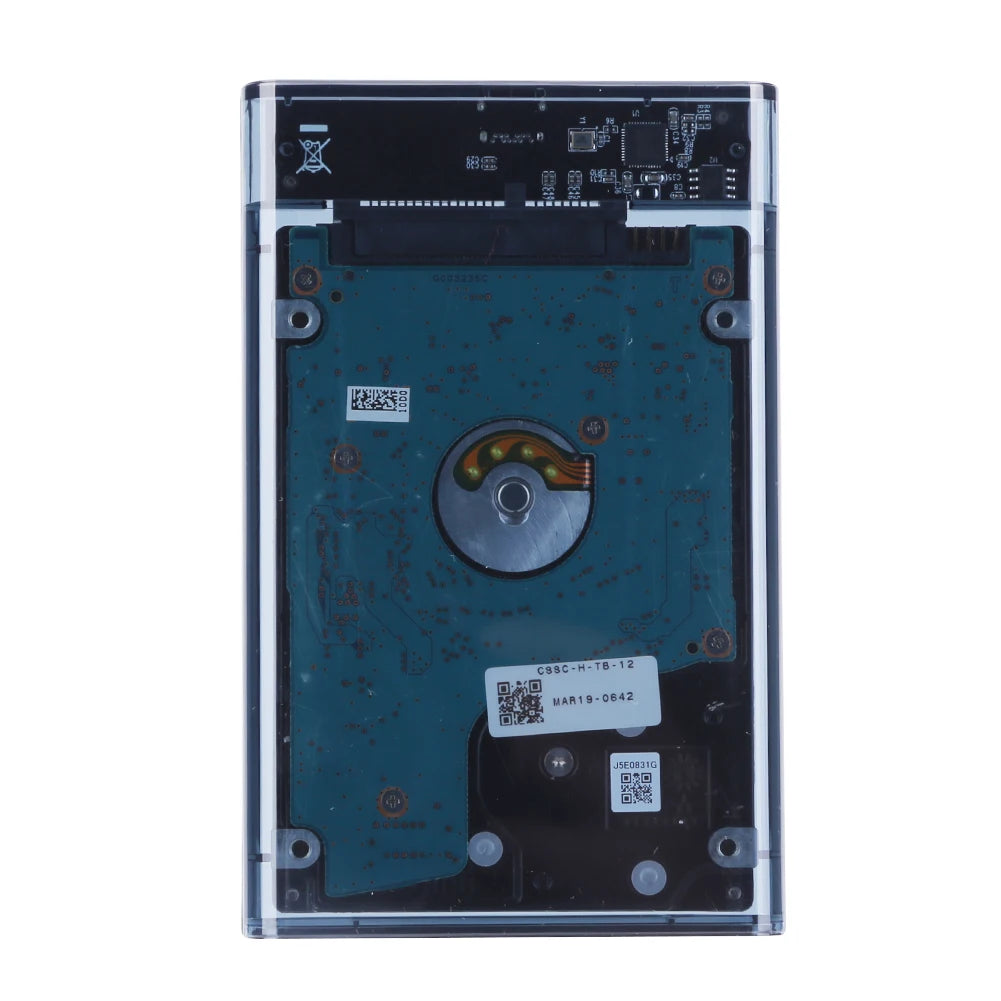 2.5 inch HDD Case SATA To USB3.1  External Hard Drive Case 5 Gbps  SSD Box USB3.0 To Type-C Transparent Black Hard Disk Box