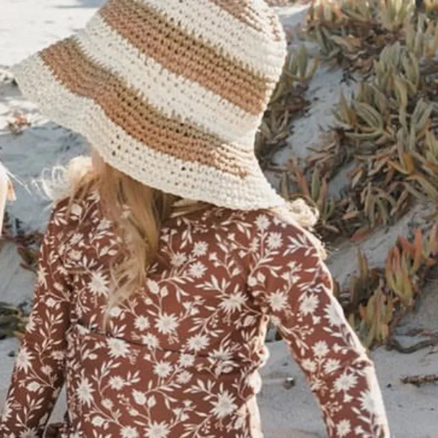 2026 Summer RC Baby Girls Long Sleeve Swimwears Floral Swimsuit Kids Bikini Set Girls Sunscreen Bodysuit One-piece Suits 1-12Y