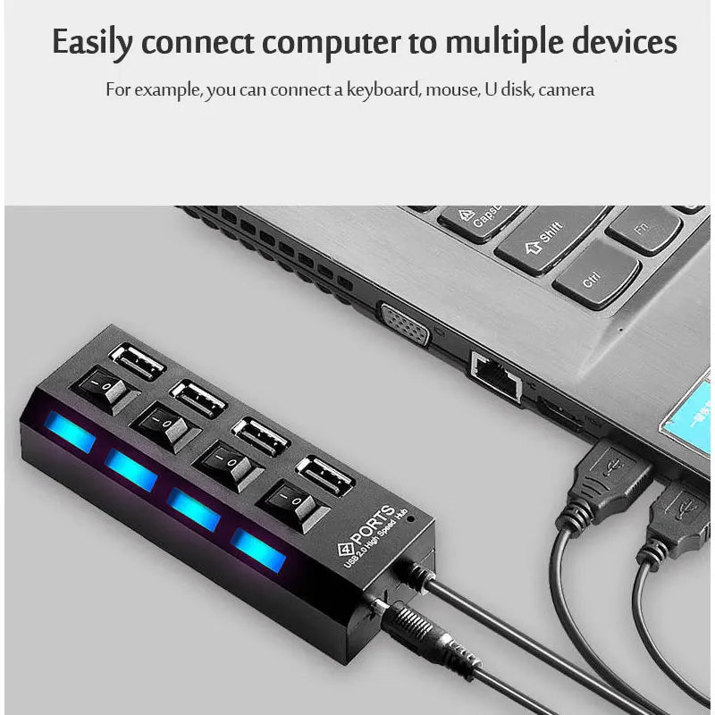 4/7 Port Multi USB 3.0 Power Adapter USB Splitter Hub USB Hub 2.0 USB Multiple Expander Switch 30CM Cable Hub Docking Stations