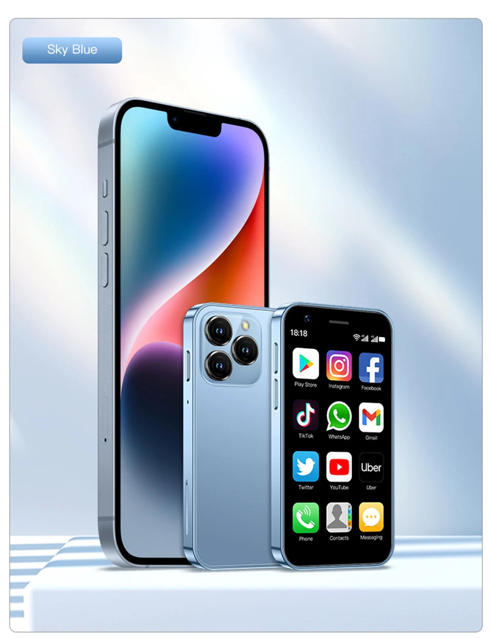 SOYES XS16 Americas Version 4G Network 3.0" Mini Smartphone 3GB RAM 64GB ROM Android 10.0 WIFI Bluetooth GPS Small Phone