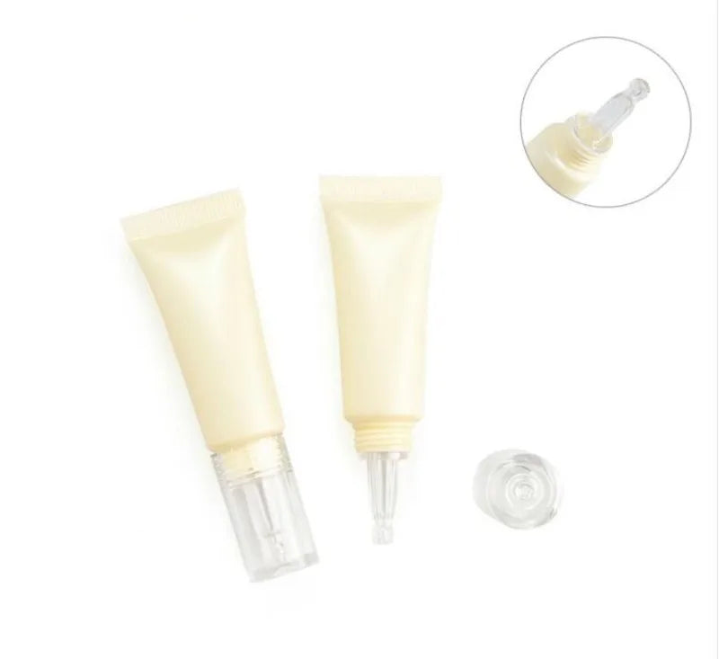 Wholesale New 10/15ml Cosmetic Soft Tubes Pearly Beige Lipstick Bottle Eye Cream Sample Tube Eye Massage Bottle Roll on Bottle