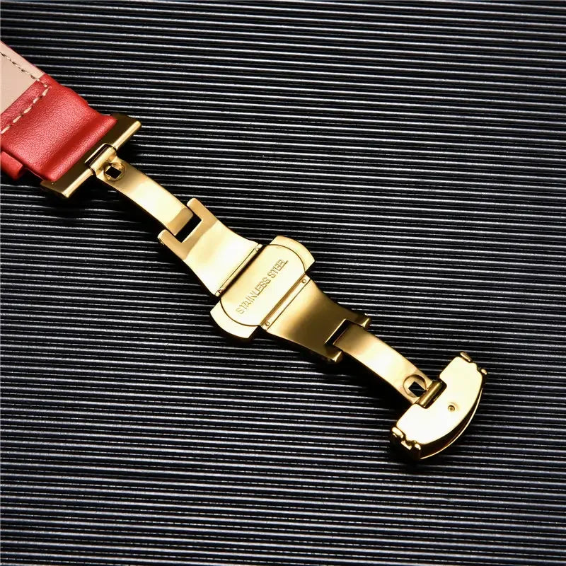New Women's Business Commuter Strap 18mm 20mm 22mm 24mm with Automatic Butterfly Buckle Watchband