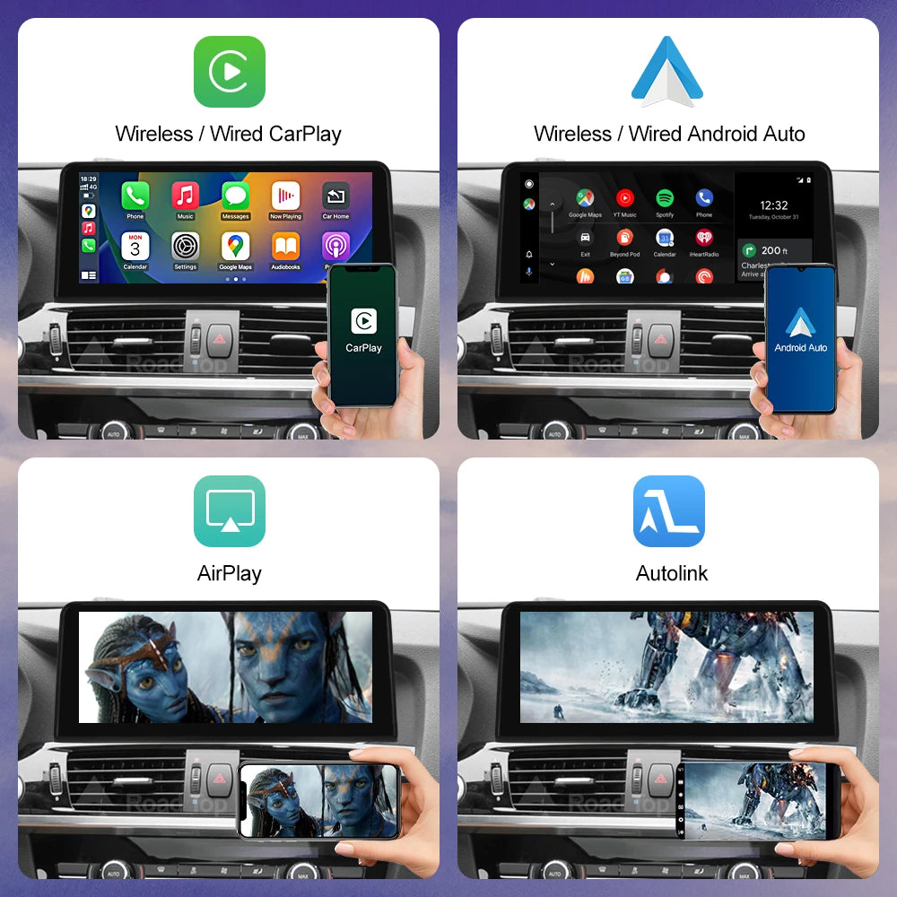 1920*720 Multimedia Touch Screen Wireless Carplay For BMW X3 F25 X4 F26 2014-2016 CIC NBT System Android Auto NBT System