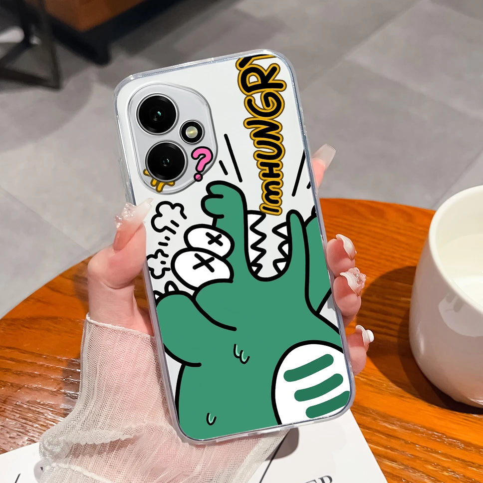 For Honor 400 Pro 5G Case Cute Astronaut Transparent TPU Soft Silicone Phone Back Cover For Honor 400Pro High Quality Funda Capa