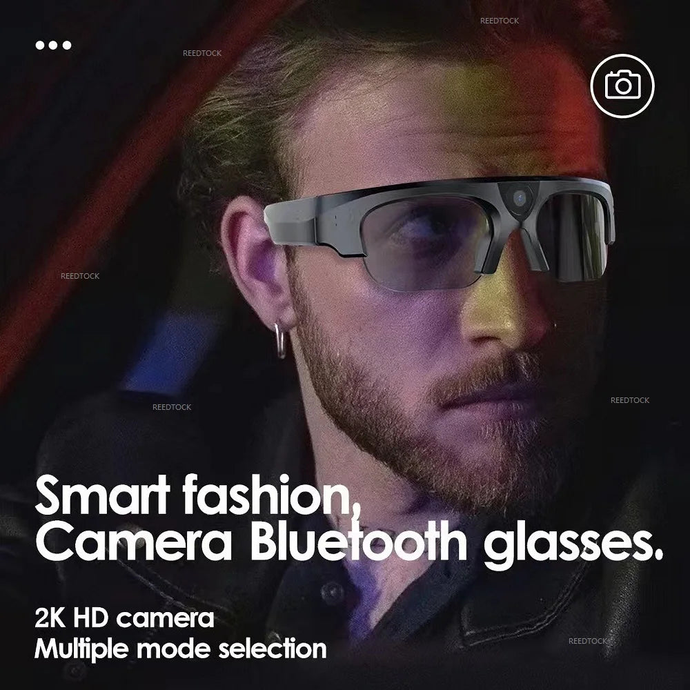 Mini Camera 2K HD 4K Photo Action Camera Music Sunglasses Smart Video Recording Glasses Outdoor Sports With Bluetooch Speaker