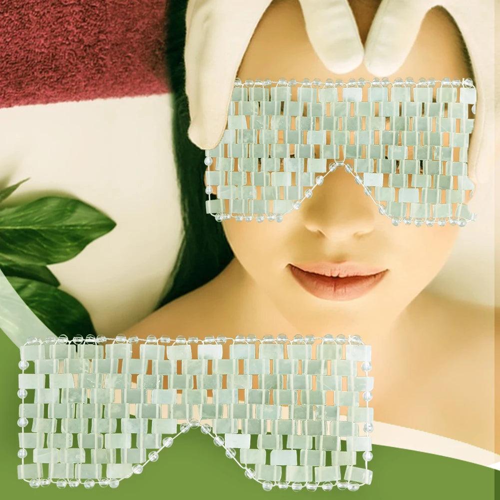 Facial Care Jade Eye Mask Beauty Cooling Cold SPA Massager Face Skincare Massage Tool Anti Aging Spa Face Skin Care Tools