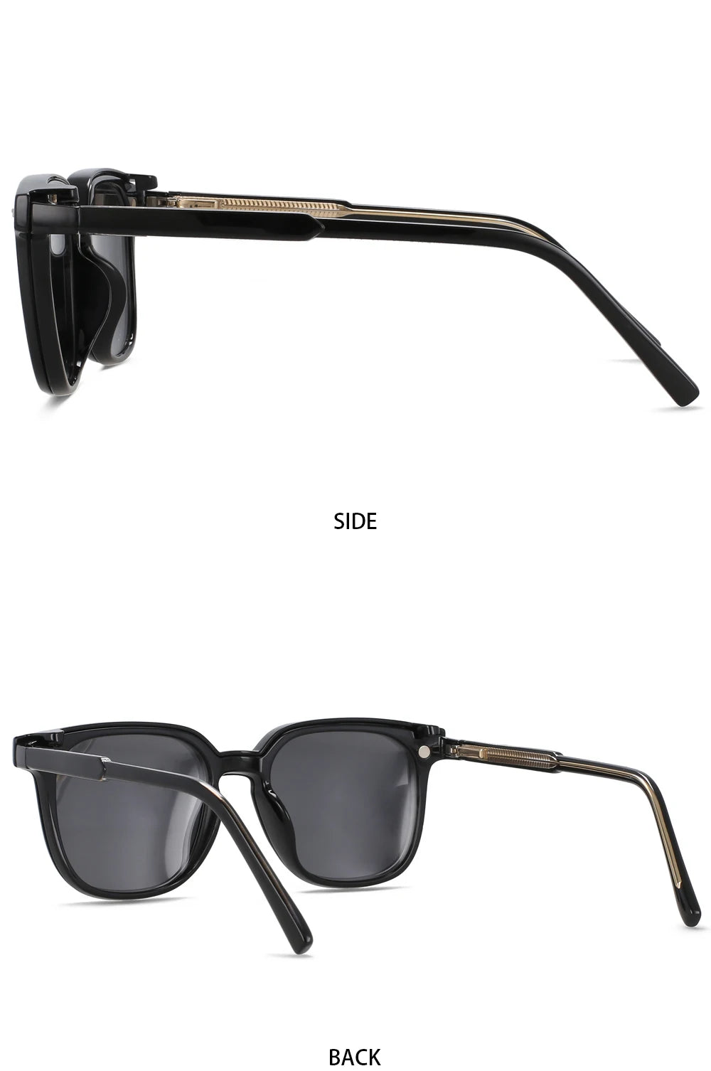 56532 Fashion Anti Blue Light Square Glasses Frames Polarized Sunglasses Magnetic Clip Women Computer Eyeglasses