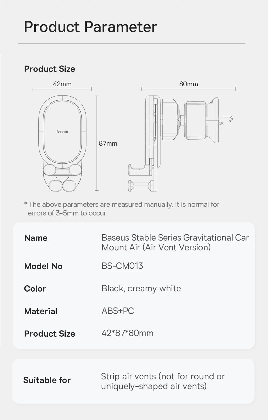 Baseus Car Phone Holder for iPhone Xiaomi Samsung Car Phone Stand Car Mount with Hook Clip Auto Locking Easy Install