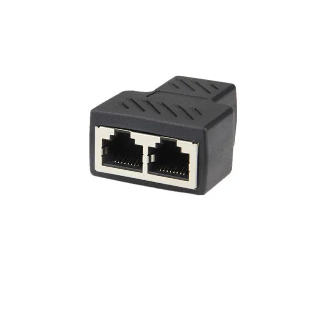 1/2/3/5pcs Network Rj45 Cable Port Network Cable Splitter Extender Plug Adapter Connector (8 Core) Split Into Two Splitter