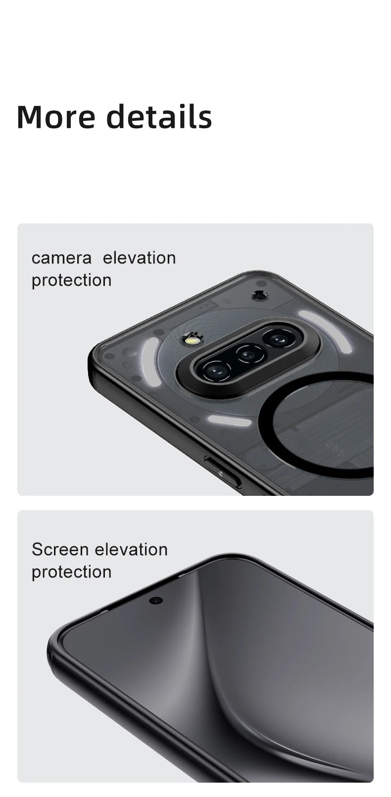 Clear Hard Case for Nothing Phone 3A Back Cover Soft Silicone Frame Anti-Knock Matte Transparent Casing Coque