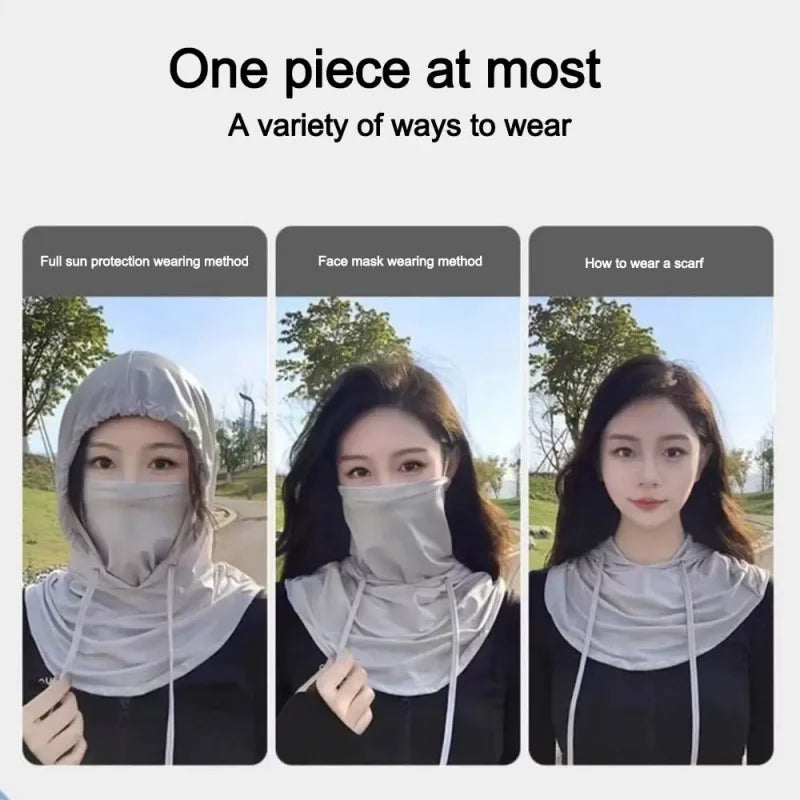 Thin Breathable Balaclava Hat Motorcycle Bicycle Full Face Mask Summer Cycling Helmet Hood Covers Outdoor Sports Neck Sunhat