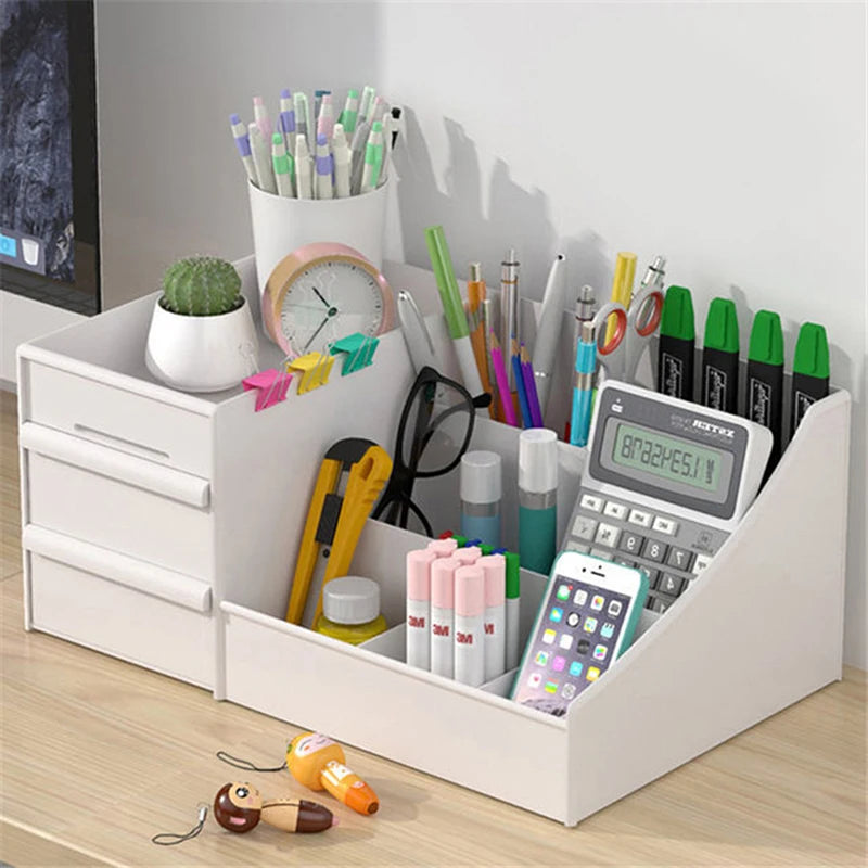 Plastic Cosmetic Makeup Organizer With Drawers, Bathroom SkinCare Storage Box Brush Lipstick Holder Organizers Storag