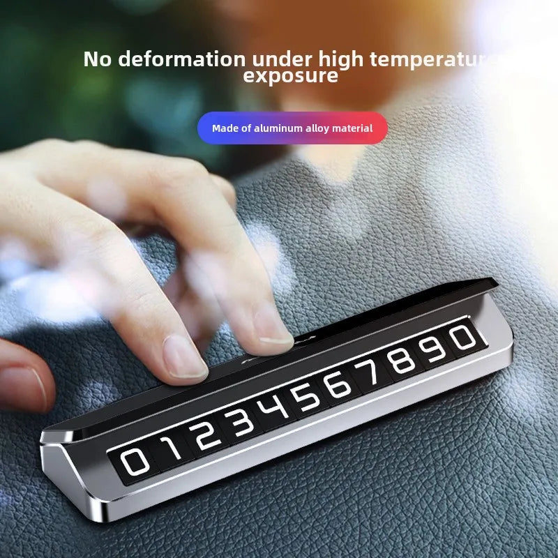 Metal Car Temporary Parking Card Temporary Parking Phone Number In The Car Parking License Plate General Car  Phone Number Plate