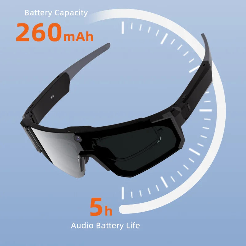 New Ai Intelligent Glasses For Outdoor Cycling Goggles With 800w Camera And High-definition Anti Shake Mini Recording Glasses
