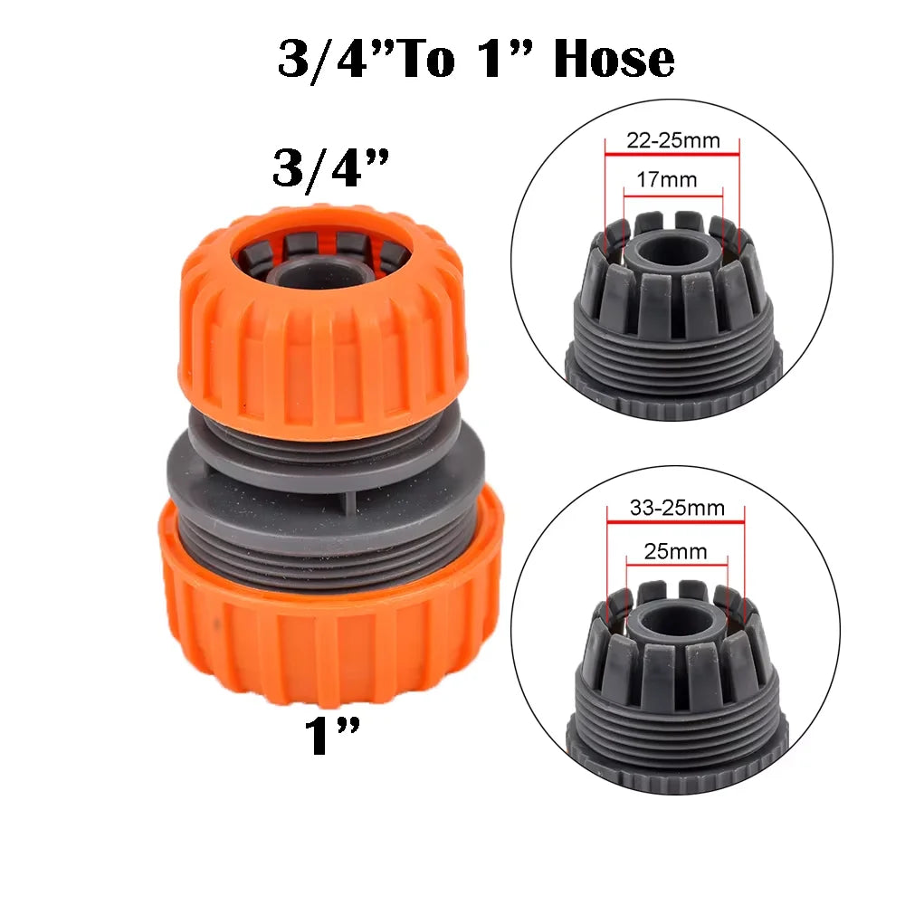 3PCS 1/2" 3/4'' 1“ Water Hose Connector Garden Irrigation Watering Hose Connection Coupling Repair Extender Joint Adapter Set