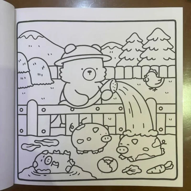 Best-selling cute coloring book for adults and teenagers, a comfortable and relaxing time coloring book