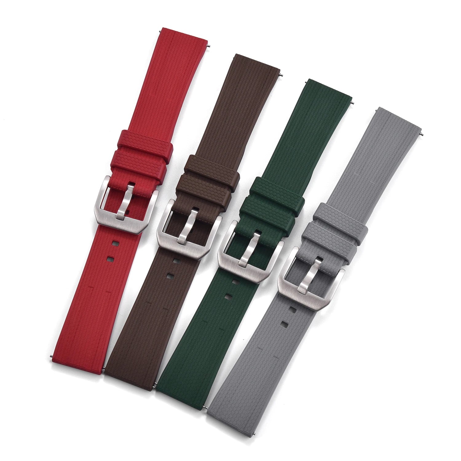 FKM Rubber Watch Strap 20mm 22mm Quick Release Waterproof Diving Watch Band Fluororubber For Traditional Dive Watch Accessories