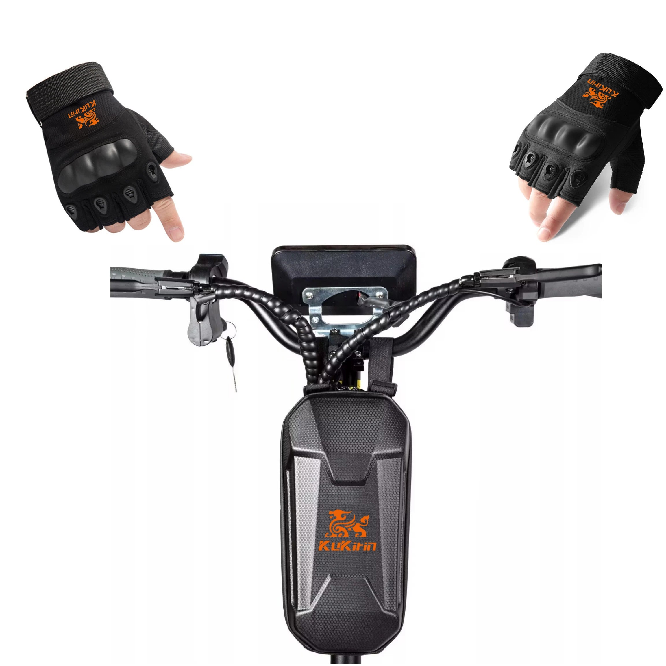 Kukirin Electric Scooter Bag 2L Fashion Design Sunscreen Handlebar Installation Storage Bag With Windproof Riding Gloves